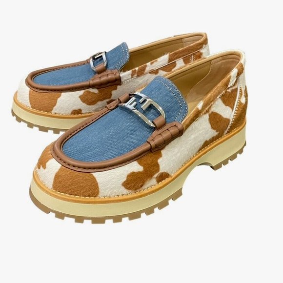 Fendi Men’s Calf Hair O'Lock Buckle Slip-on Loafers Size 10 US $1,250.00 - Picture 9 of 11